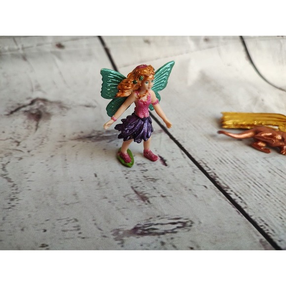 Safari LTD 2008 Fairy Girl Figure Violet Fantasy Mythical Figure W/dragon - Picture 3 of 8